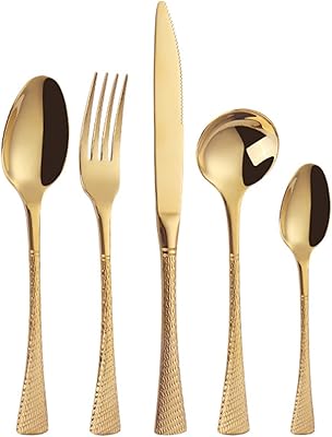 Set of 5 -piece stainless steel cutlery 304 elegant and durable comprising a knife.. Your digital marketplace solution, DIAYTAR NIGERIA delivers quality and value within the week.
