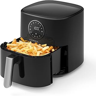 Crownful air fryer 4.5 L 1500 W 220 V 7 Préréglages and 53 recipes, LCD digital touch screen, temperature and time control, non -stick basket, 360 degree hot air circulation technology to fry and roast.. Your complete shopping solution, DIAYTAR NIGERIA delivers variety and value within the week.