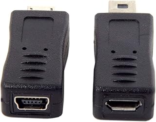 Cy mini USB male connector adapter to micro USB 5 pins female and mini female to micro male, black.. Nigeria's most loved e-commerce platform delivers affordable shopping solutions to your doorstep.