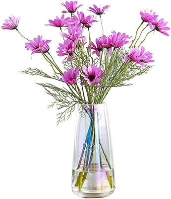 Modern transparent glass vase NS with iridescent crystal design for the decoration of the house and the office (transparent neon).. DIAYTAR NIGERIA revolutionizes online shopping with competitive prices and reliable 5-8 day delivery.