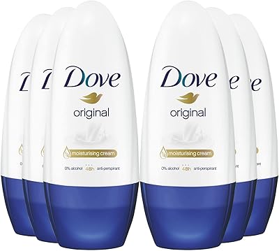 6 x Antisudorific deodorant Roll-On Dove Original, Alcohol-free, 48 hours, 50 ml.. Skip the traffic, shop online — DIAYTAR Nigeria brings it to you.