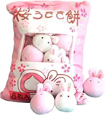 Ninalayo cute rabbit in cherry blossoms in plush, soft pillow, plush toys, creative bedroom decoration, girls for girls.. DIAYTAR NIGERIA: Where smart shoppers find everything they need at prices they can afford.