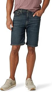 Short Wrangler in denim, classic blue, with a comfortable cut and 5 pockets, for men.. DIAYTAR NIGERIA: Bringing quality products to your doorstep at prices that won't break the bank.