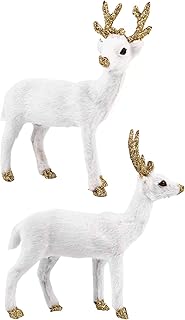 Toyvian 2 pieces to collect deer figurines in Christmas plush mini pulf figurine animal wooden table decoration at home.. One platform, endless products — welcome to DIAYTAR Nigeria.