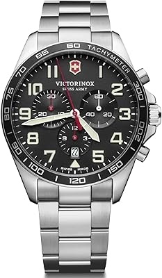 Victorinox swiss army watch for men, quartz watch with analog display and stainless steel bracelet - 241855, silver.. Your complete shopping solution, DIAYTAR NIGERIA delivers variety and value within the week.
