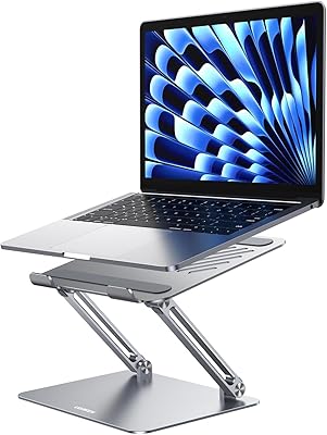 Ergonomic support for laptop Ugreen in aluminum, adjustable multi-angle height, foldable support for laptop, fixed metal computer support with air, pro, dell, hp, lenovo, 10-16 inches, silver.. Your budget-friendly online marketplace, DIAYTAR NIGERIA delivers a world of products in just 5-8 days.