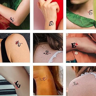 Voorkoms Alphabet and name Tattoo Tattoo Temporary Waterproof Design Combo Pack of 24.. Shop with ease at DIAYTAR NIGERIA, Nigeria's premier e-commerce platform offering budget-friendly shipping.