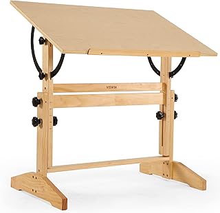 Table A Drawing Viswin in solid wood, artist drawing office, writing studio office, art table with adjustable height and tilting table for works of art, graphic design, reading.. Your one-click solution to affordable shopping, DIAYTAR NIGERIA delivers quality products nationwide.