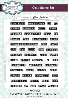 Creative Expressions CEC934 Everday Ticker Tape feelings Set of transparent stamps designed by Lisa Horton, Transparent, A5.. Discover why DIAYTAR NIGERIA is the smart shopper's choice for affordable products delivered nationwide.