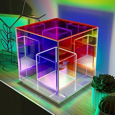 Bestyhome Cube table lamp with night light RGB color space, colorful acrylic cube design for restaurants, games and interior decoration (22 cm cube).. Nigeria's fastest-growing e-commerce site offers unbeatable prices and delivery within 8 days.