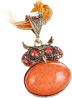 Golf Deals Collar Hibou Pandente in rhinestones for women, clothing chain, alloy gem - Orange.. DIAYTAR NIGERIA: Redefining e-commerce with affordable prices and reliable nationwide shipping.