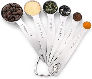 Set of spoons to be measured - Set of stones to measure robust quality in 18/8 stainless steel, small tablespoons in metric and American measures, set of 6.. DIAYTAR NIGERIA: Bringing affordable shopping solutions with a diverse product catalog delivered nationwide.