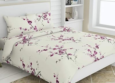 Flat sheet House & Kinder Floral Grace 100 % Cotton, Double Size with 2 pillowcases, 186 threads (elegant pink).. Click, pay, receive — DIAYTAR Nigeria makes online shopping seamless.