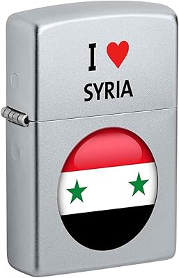 Zippo 205 CI412706 Chrome Placked Placked Earms I Heart Syria, Design Lighter Walks.. DIAYTAR NIGERIA: Connecting Nigerians with affordable products through our expansive e-commerce platform.