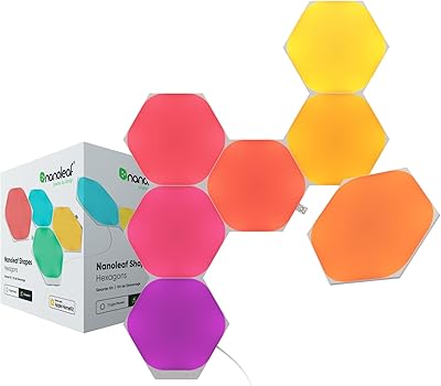 Set of intelligent LED wall lights with variable intensity nano leaf, Wi-Fi and chain length of 16 meters and more (7 pieces).. Your complete shopping solution, DIAYTAR NIGERIA offers extensive choice with competitive prices and delivery.