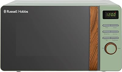 Russell Hobbs Digital microwave 17 liters of matt green color with handle and disks Wood effect RHMD714MG-N.. Enjoy the simplicity of shopping with DIAYTAR NIGERIA, offering vast choices delivered in just 5-8 days.
