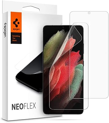 Spigen Neo Flex optical film designed to protect the screen from the Samsung Galaxy S21 Ultra [Pack of 2].. Experience hassle-free shopping with DIAYTAR NIGERIA's user-friendly platform and prompt delivery service.