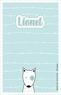 Lionel: personalized square paper notebook with light blue dog name | 6 x 9 inches | 120 pages: notebook to draw, write notes, keep a newspaper, scribble, ... write, take school notes and capture ideas.. DIAYTAR NIGERIA makes every purchase count with our affordable prices and reliable 5-8 day shipping.