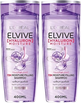 Elvive Hyaluron Hyaluron Hydrating Shampoo of L'Oréal Paris, 400 ml, double pack.. DIAYTAR NIGERIA combines extensive product options with budget-friendly prices, delivered in 5-8 days.