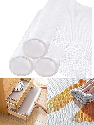 Urbazaar kitchen shelf coating, 3 rolls (45 x 150 cm) non -stick drawer coverings, drawer coating by anti -slip food of food quality, stain resistant coating for shelves, refrigerator, cabinet, office (A).. Experience the ease of one-stop shopping with DIAYTAR NIGERIA's diverse catalog and nationwide delivery.