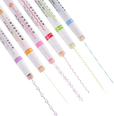 Set of curved markers, 6 double -end markers, curved children's markers, colorful markers for coloring books, writing, newspaper, drawing, scrapbooking, art office.. DIAYTAR NIGERIA: Making online shopping accessible with affordable prices and nationwide delivery service.
