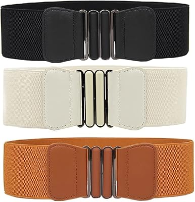 3 Pieces Double Oval Double Buckle Elastic Belt Dress Women Varnished Leather Large Large Clothing Ornaments, 6.85 x 6.1 x 0.91 inches.. Home to endless choices and pocket-friendly prices — DIAYTAR Nigeria.