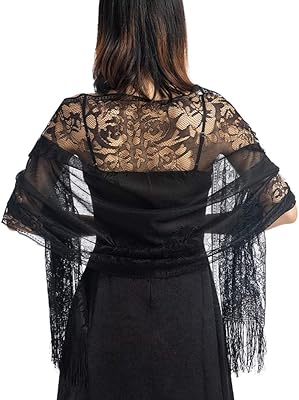 Floral lace scarf for women with pompoms, soft mesh sail for wedding evening, red purple, 72.8 "x 24.8" (185 x 63 cm).. Your digital shopping destination, DIAYTAR NIGERIA combines variety with affordability and quick delivery.
