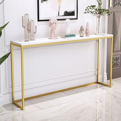 Modern Wood Console Table Metal Structure Entrance and living room furniture.. From phone accessories to home decor — DIAYTAR Nigeria ships it fast.