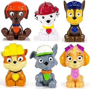Set of 6 Paw Patrol figurines for children - Rocky, Zuma, Skye, Rubble, Marshall and Chase.. DIAYTAR NIGERIA revolutionizes online shopping with competitive prices and reliable 5-8 day delivery.