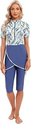 Muslim women's swimsuit, full cover, modest design, Burkini shorts, pants, Islamic hijab, 3 pieces.. Shop smarter with DIAYTAR NIGERIA's comprehensive catalog and budget-friendly 5-8 day delivery.