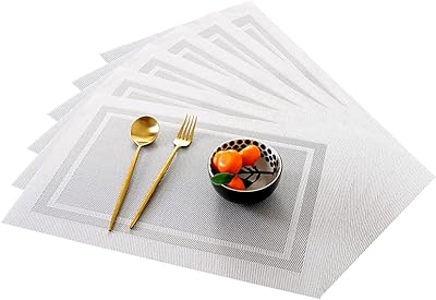 Set of 6 Jaemose table sets, table sets, heat resistant, stains resistant, washable, dining table sets (gray).. DIAYTAR NIGERIA: Revolutionizing how Nigerians shop with affordable prices and prompt delivery services.