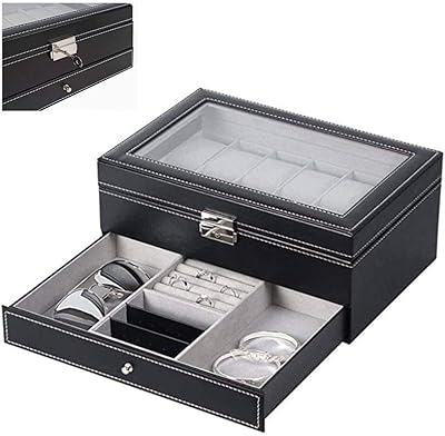 Ajh Shaker of watch box with watch case for men and women.. Every order, every item — DIAYTAR Nigeria delivers fast and reliably.