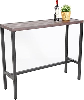 Table De Patio Artig, raised bistro table with wooden appearance tray.. Experience the DIAYTAR difference with our vast product selection and delivery within 5-8 days.