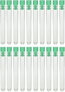 20pccs Test in transparent plastic test with Green Pusching caps Storage tubes.. DIAYTAR NIGERIA: Where shopping dreams become reality with affordable prices and prompt shipping.