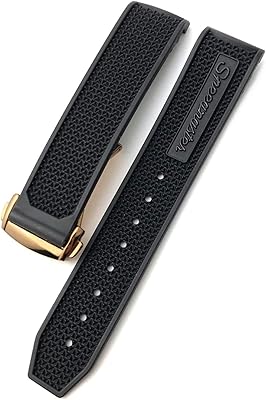 Stainless steel watch strap with deploying loop Howdy Omega Speedmaster 20 mm, 21 mm, 22 mm, Silicone rubber watch bracelet (Color: Black and Black, Size: 21 mm).. Your digital shopping ally, DIAYTAR NIGERIA offers extensive selection with budget-friendly delivery.