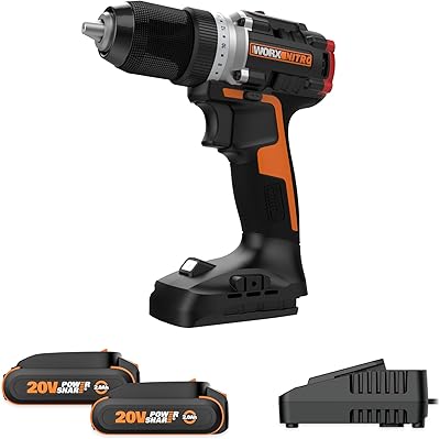 Compact nitro drill WORX 1/2 inches 20 V with power sharing - WX130L (batteries and charger).. Experience the convenience of boundless shopping with DIAYTAR NIGERIA's affordable platform and quick shipping.