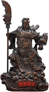 Chinese romance hero Fengshui Guan Gong Guan Yu holding a crescent blade Guandao Statue Figurine Oriental Culture Culture Wealth and good luck for the house and the office.. Get the deals you love and the delivery speed you need at DIAYTAR Nigeria.