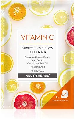 Facial mask in Nutriherbs sheet with vitamin C, silky sleep mask - hydrates, softens, improves the elasticity of the skin and hydrates the skin 5 pieces/box.. DIAYTAR NIGERIA: Where shopping meets satisfaction with affordable prices and prompt delivery services.