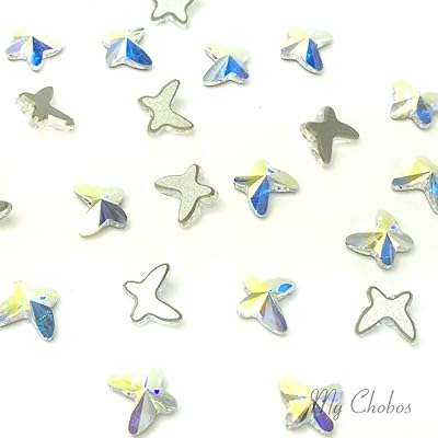 Swarovski crystal ab (001 ab) swarovski 2854 papillon - 8 mm flatbacks sans strass hotfix 4pcs nail art.. DIAYTAR NIGERIA brings the market to your screen with thousands of affordable products delivered to your door.