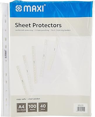 Maxi Protection folder for A4 format, 40 microns thickness, polyester bag containing 100 pieces.. Discover a world of affordable shopping with DIAYTAR NIGERIA's vast marketplace delivered to you in days.