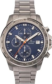 Titanium chronograph watch for men, tied with blue dial and silver bracelet 7244, bracelet, bracelet.. Experience the convenience of one-stop shopping with DIAYTAR NIGERIA's diverse and affordable marketplace.