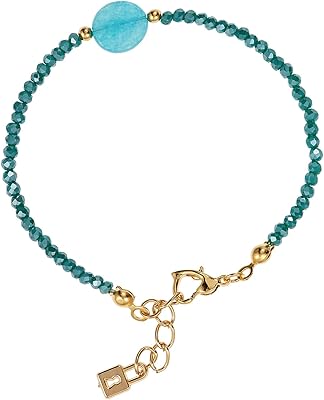 Brilliant green quartz bracelet with crystal for women - EE3819SGRN, crystal, quartz.. Wide range, low cost, fast delivery — that’s DIAYTAR Nigeria.
