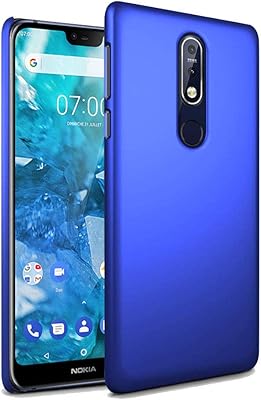 Nokia shell 7.1 2018 5.8 inches - Ultra -fine rigid shell - Mat rubber for Nokia 7.1 (Blue).. DIAYTAR NIGERIA: The marketplace that brings affordable products to every Nigerian home in under 8 days.