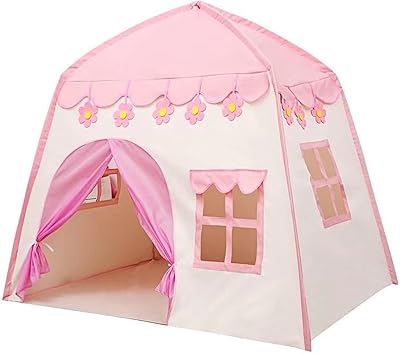 Children's game tent with princess castle pattern, large oxford fabric game tent with boys and girls transport bag for interior and outdoor use.. DIAYTAR NIGERIA connects Nigerians with quality products at affordable prices, delivered in 5-8 days nationwide.