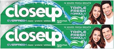Dentifrice gel closeup triple fresh formula, menthol fresh, 120 ml (pack de 2).. Your ultimate shopping destination, DIAYTAR NIGERIA combines extensive selection with affordable shipping.
