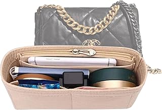 Small organizer of Chanel 19 bag with beige zipped zip pocket 1016 24 x 7 x 12 cm of Lakai.. Get more, save more — only on DIAYTAR Nigeria.