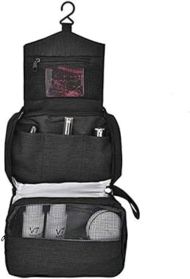 Uobami hanging toiletry with suspension hook, travel cosmetics storage bag with portable multifunctional polyester strap for men and women, black.. DIAYTAR NIGERIA: Making online shopping accessible with affordable prices and nationwide delivery service.