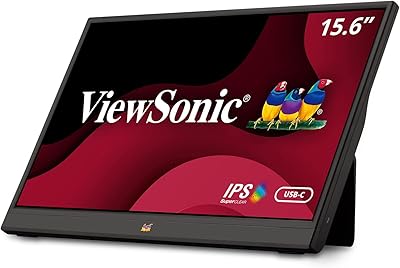 Viewsonic VA1655 15.6 inches 1080p IPS monitor with mobile ergonomics, USB-C and HDMI for the house and the office.. DIAYTAR NIGERIA: Your trusted partner for affordable online shopping with reliable delivery timeframes.