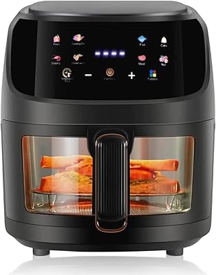 6L glass air fryer with touch screen, 360 -degree air convection system, multifunction, visible cooking window, Odor scanning technology.. DIAYTAR NIGERIA brings the marketplace experience online with affordable and reliable delivery service.