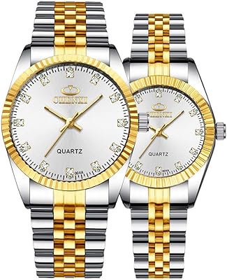 Bicolor watch for Swiss men and women, in stainless steel, water resistant, gold and silver.. Discover endless shopping possibilities at DIAYTAR NIGERIA, with budget-friendly prices and reliable delivery.